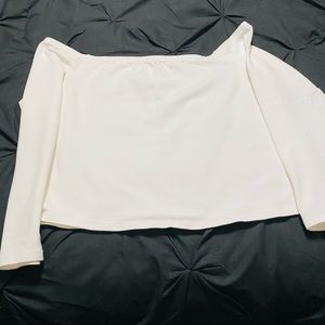 White off the shoulder crop top plus forever 21